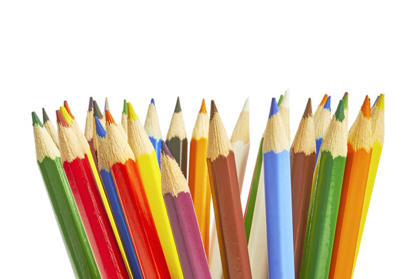 Detail colorful crayons - Fotoğraf, Görsel