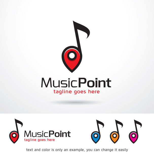Μουσική σημείο λογότυπο πρότυπο σχεδιασμού διάνυσμα - Διάνυσμα, εικόνα