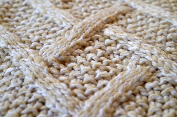 Textura pletený béžový textil - Fotografie, Obrázek