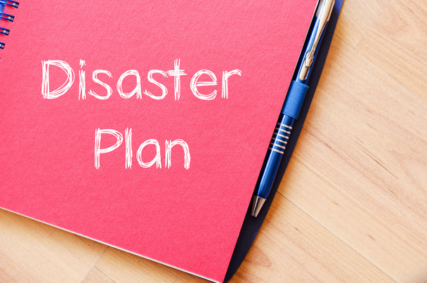 Plano de desastres escreva no notebook
 - Foto, Imagem