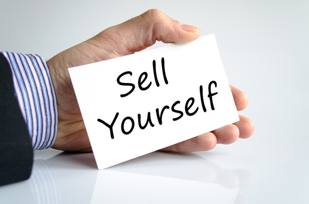 Sell yourself text concept - Photo, Image