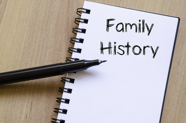 Family history write on notebook - Photo, Image