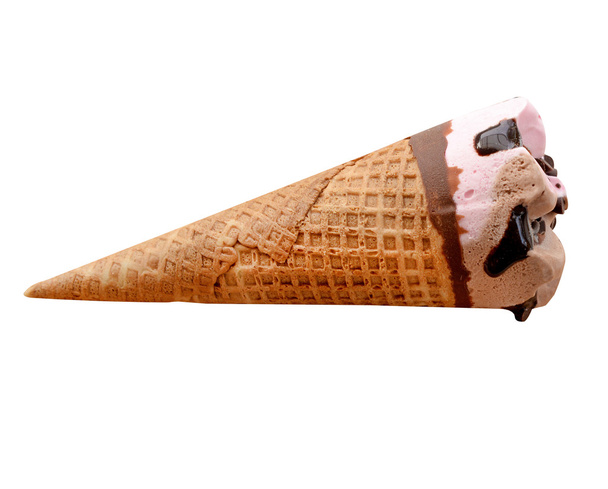 морозиво конус ізольовано (відсічний контур
) - Фото, зображення