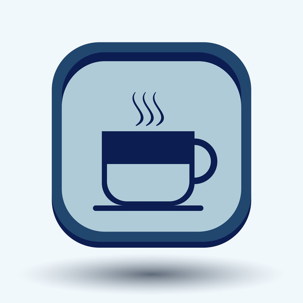 Cup of hot drink icon - Vector, imagen