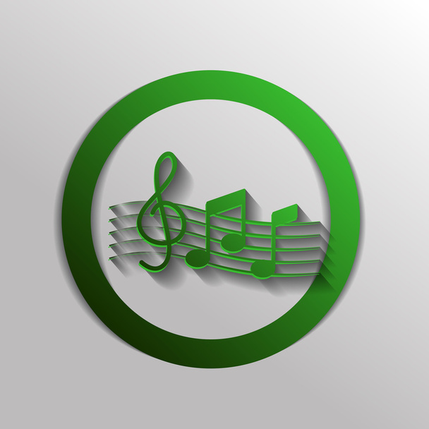 Musical notes and treble clef.  - Vector, Imagen