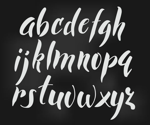 Brush style vector alphabet - Vetor, Imagem