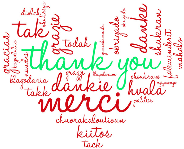 Международное слово благодарности
 - Вектор,изображение