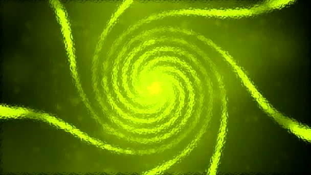 Αφηρημένο σωματιδίων στροβιλισμού σπιράλ - Loop ασβέστη κίτρινο - Πλάνα, βίντεο