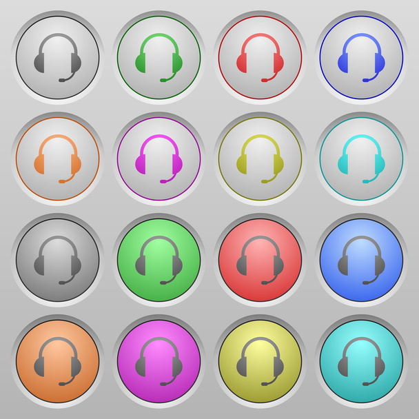 Headset plastic sunk buttons - Vector, Image