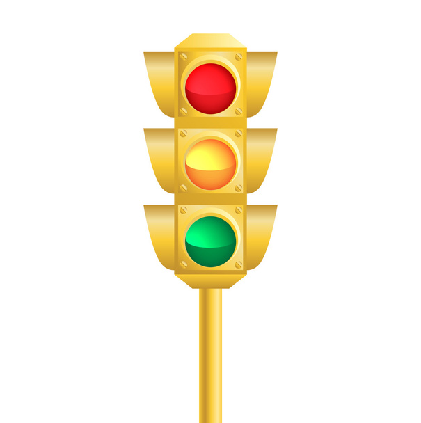 Realistic traffic light - Vector, Image