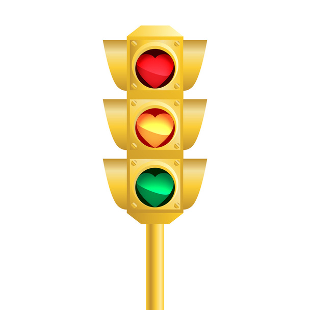 Realistic traffic light. - Vector, Image