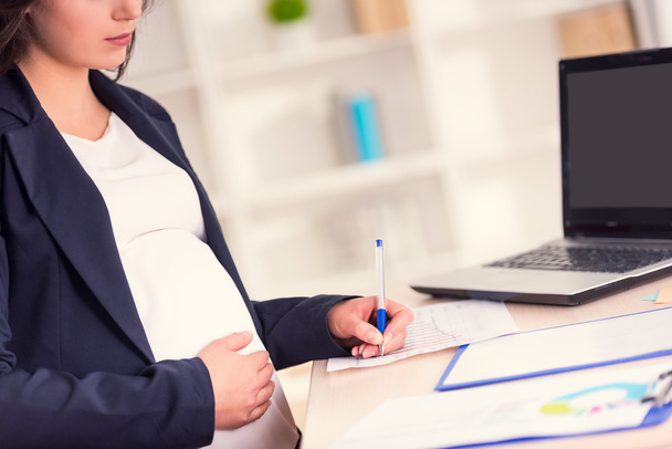 Pregnant Business Woman - Photo, Image