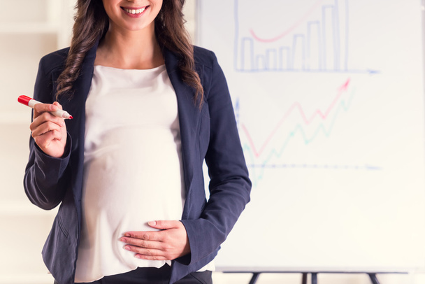 Pregnant Business Woman - Photo, image