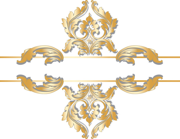 Royal imperial classic damask ornament invitation - Vektor, obrázek