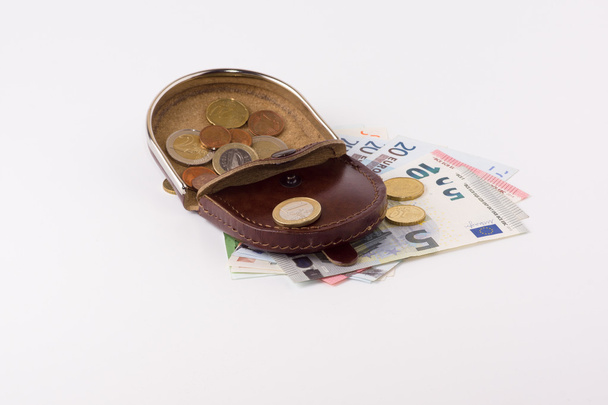 purse with coins and banknotes - Fotografie, Obrázek