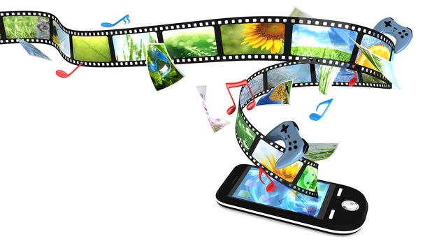Smartphone con fotos, video, música y juegos
 - Foto, imagen