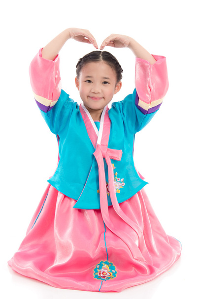 Asian girl in Korean Traditional Dress - Фото, зображення