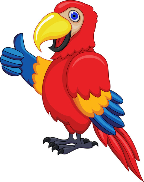 Papagei mit leerem Schild - Vektor, Bild