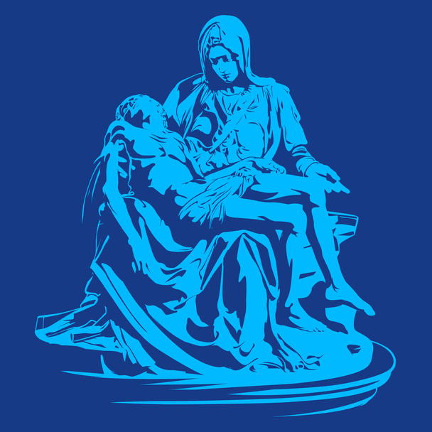 La Pieta, Pieta Μικελάντζελο , - Διάνυσμα, εικόνα