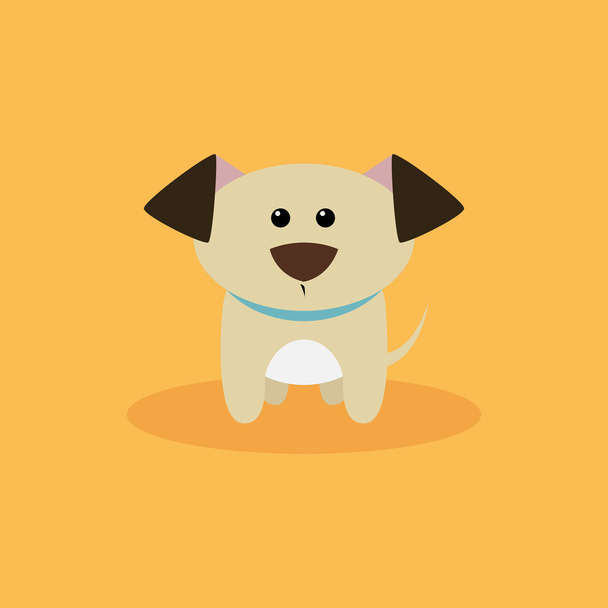 Симпатичный мультяшный пес
 - Вектор,изображение