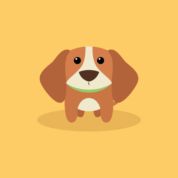 Cute Cartoon Dog - Vector, imagen