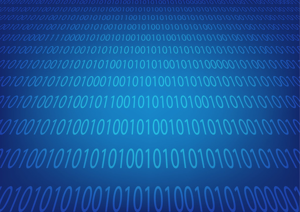 Abstract binary code on blue screen background. - Vektor, kép