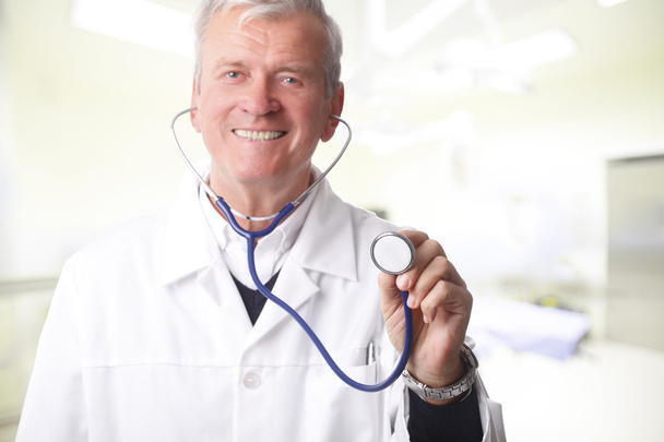 doctor holding a stethoscope - 写真・画像