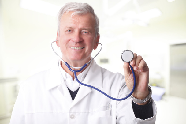 doctor holding a stethoscope - 写真・画像