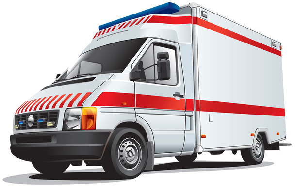 Ambulanssiauto
 - Vektori, kuva