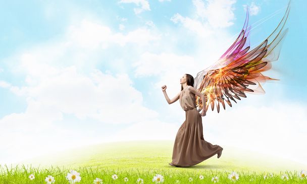Angel girl in dress - Photo, Image
