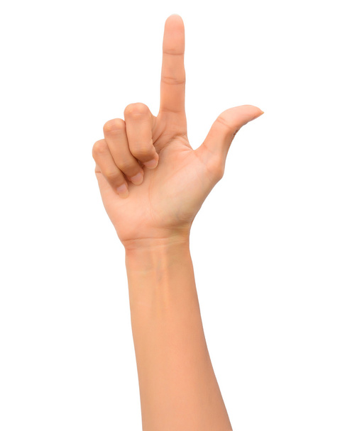 Femme main faisant signe
 - Photo, image
