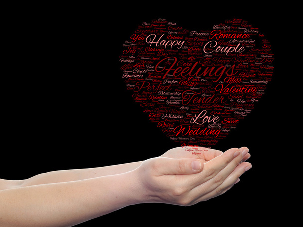Valentine's Day wordcloud text - Photo, Image