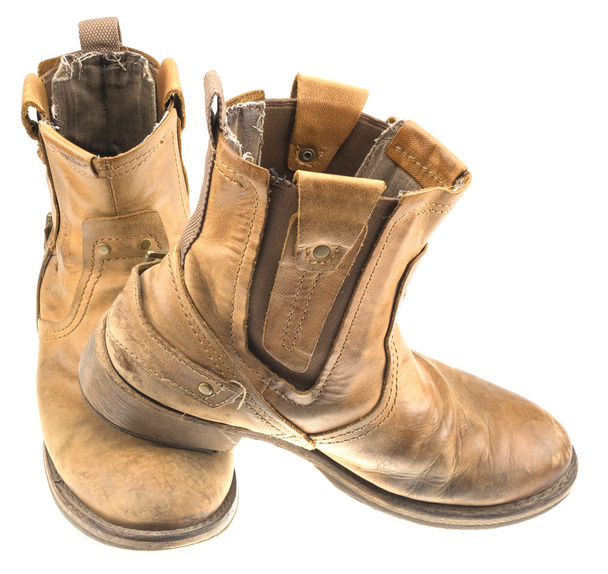 Isolated Patina Engineer Leather Boot - Photo, Image