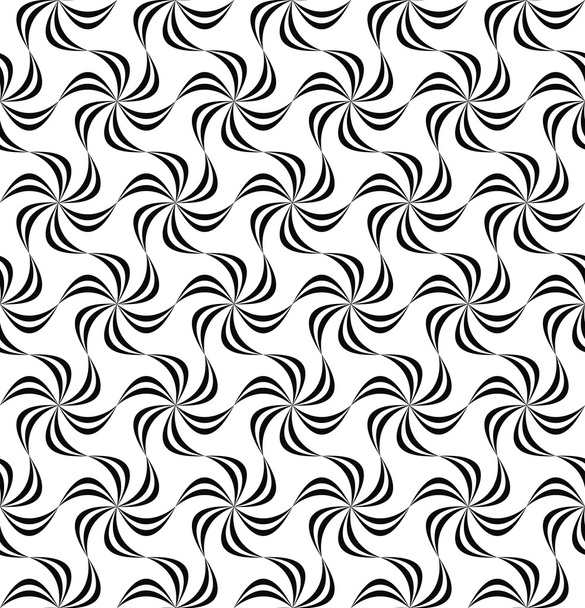 Opakující se černé a bílé květinový vzor - Vektor, obrázek