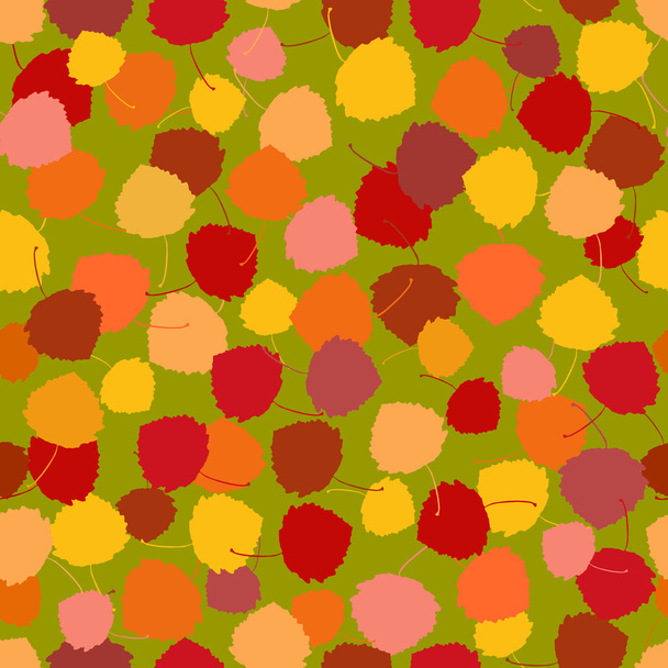 Varrat nélküli vektoros mintát a sokszínű, gazdag acpen levelek - Vektor, kép