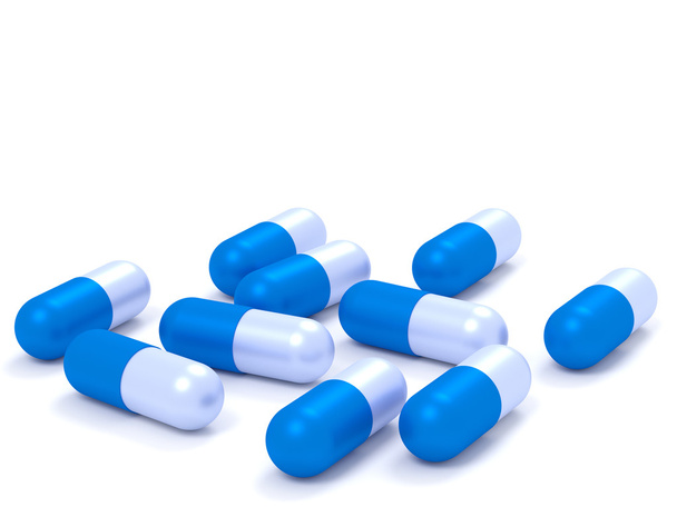 Capsule pills isolated on white - Foto, Imagem