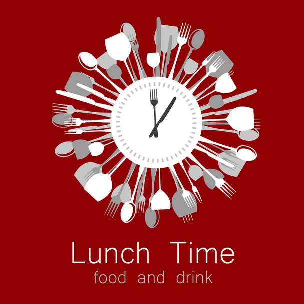 γεύμα ώρα λογότυπο - Διάνυσμα, εικόνα