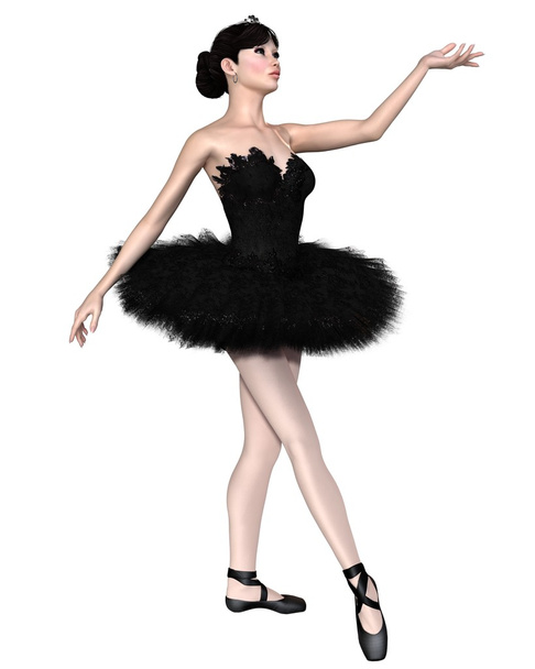 Black Swan Ballerina from Swan Lake - Valokuva, kuva