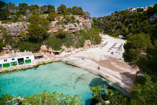 upper view of the beach Cala Pi - Foto, afbeelding