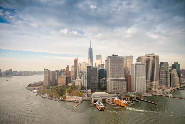 Manhattan wolkenkrabbers in New York - Foto, afbeelding