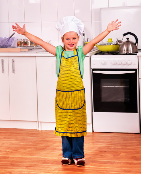 Child cooking at kitchen. - Фото, зображення