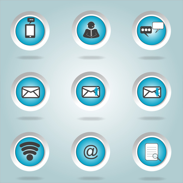 button icons contacts - Vector, Image