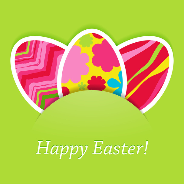 Vector easter card with eggs. - Вектор,изображение