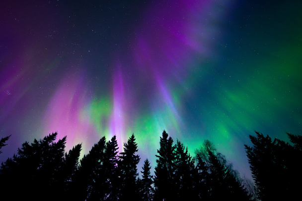 Renkli Kuzey ışıkları - Fotoğraf, Görsel