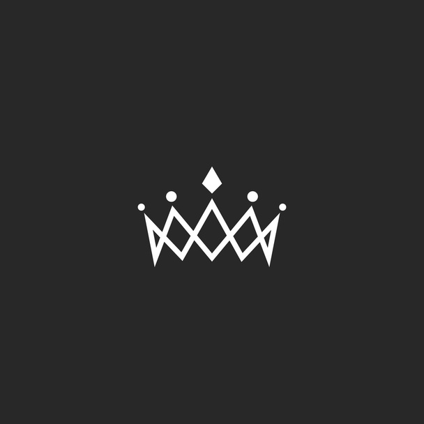 Βασιλικό στέμμα λογότυπο κοροϊδεύω μονόγραμμα - Διάνυσμα, εικόνα