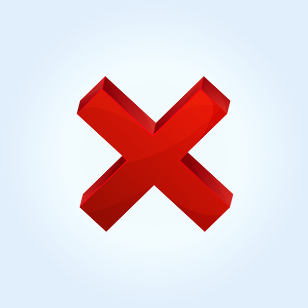 Premium Vector  Cancel cross icon isolated over white background. 3d  rendering. red cross check mark icon button and no or wrong symbol on  reject cancel sign button. vector illustration