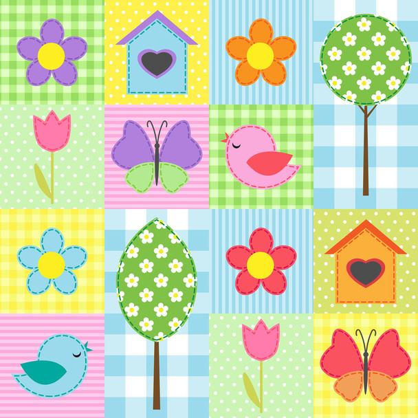 spring pattern - Vetor, Imagem