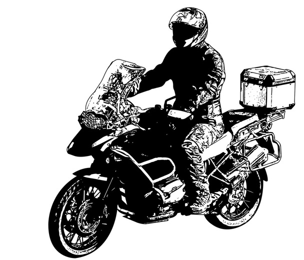 ilustrace motocyklista - Vektor, obrázek