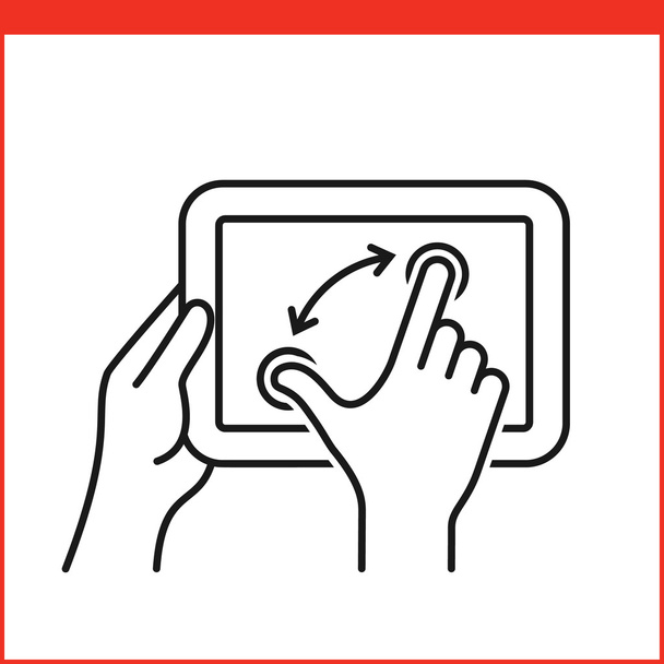 Smartphone gesture icon - Vector, Image