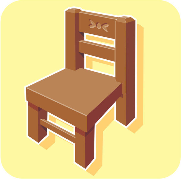 stoel cartoon - Vector, afbeelding